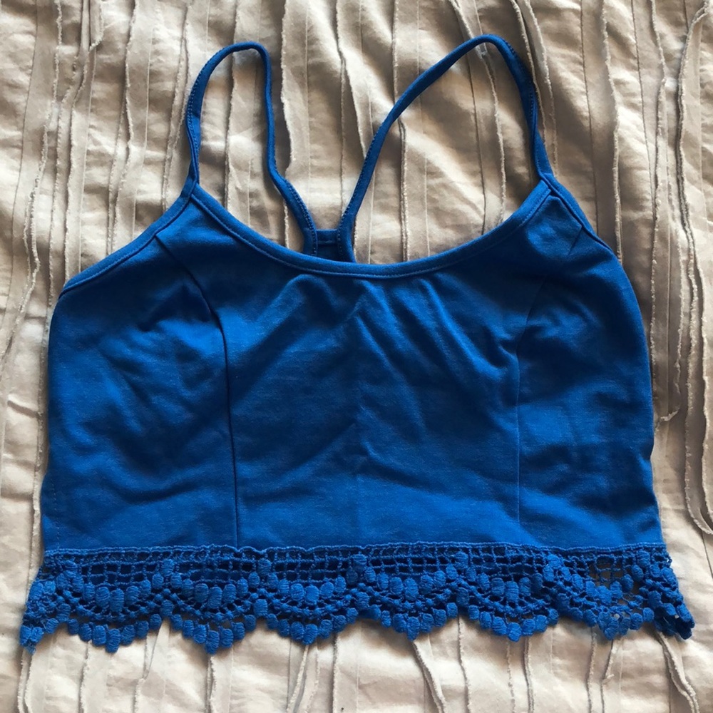Blue crop top